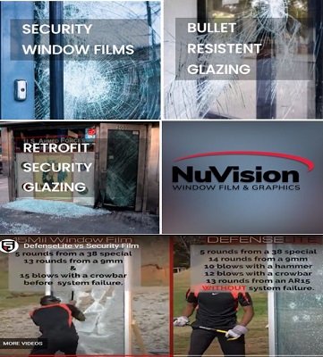 NuVision Window Protection - Helping to Deter Forced Entry- Giving Police Time to Arrive